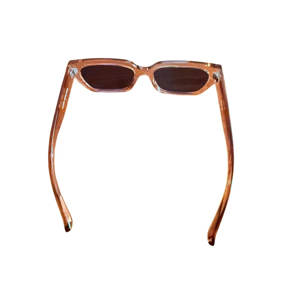 Cotton On Razor‎ Sunglasses Amber Translucent Rectangular Slim Frame Women